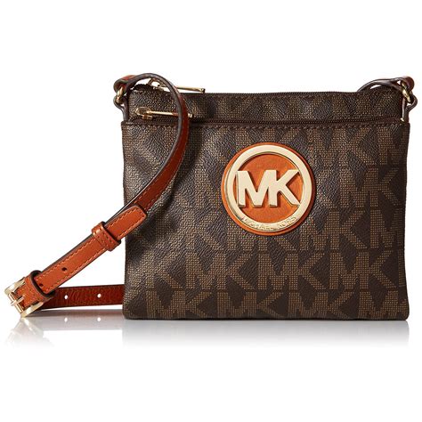 michael kors purse brown and gold|michael kors brown purse crossbody.